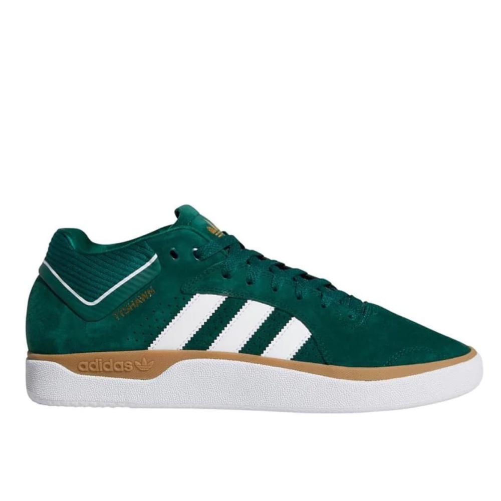 Adidas Tyshawn Low Top Collegiate Green/White Sneakers 8